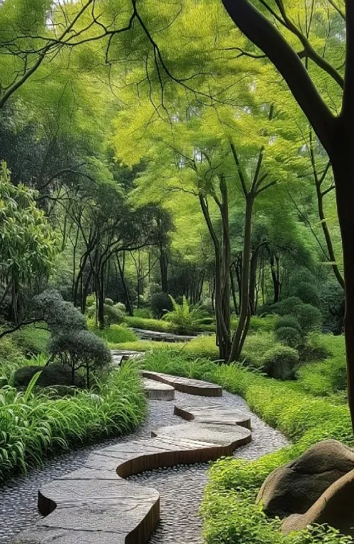 Lối dạo bộ lát đá ven hồ cảnh quan Era City(Eracy) Park